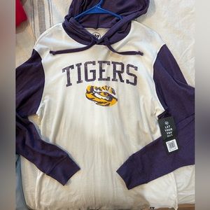 NWT men’s LSU long sleeve hooded tee size medium